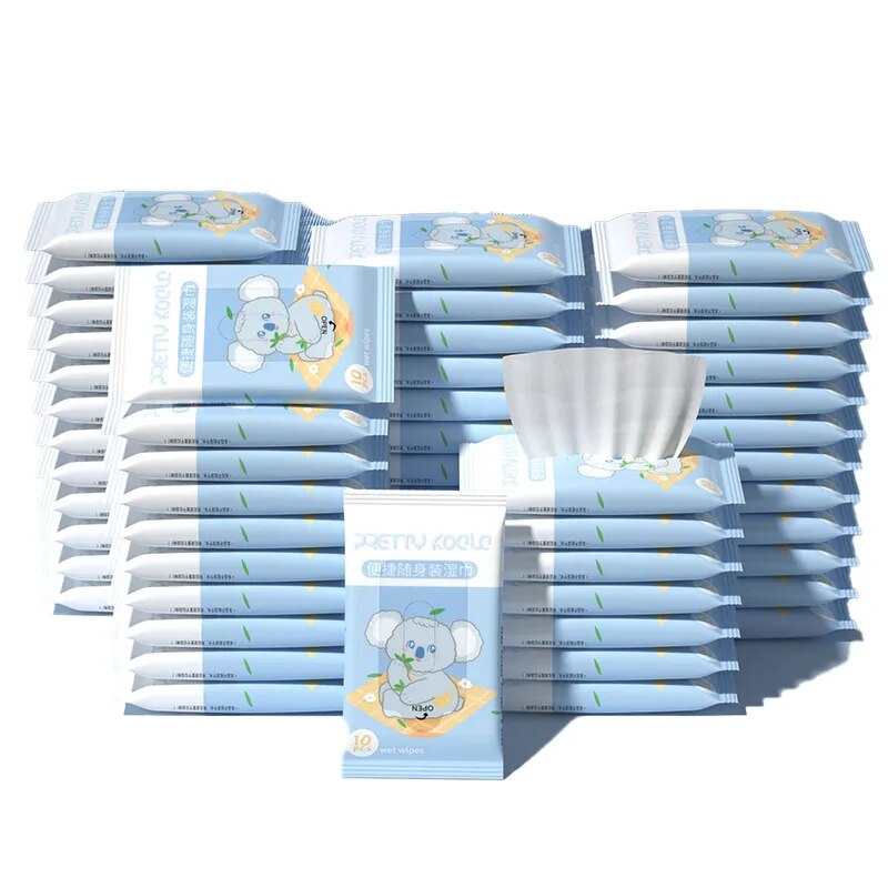 5 Packs Factory Whole WET Wipes 10 Pumps Baby Hand Mouth Childrens Special Wet Wipes for One-time Cleaning Drop Ship